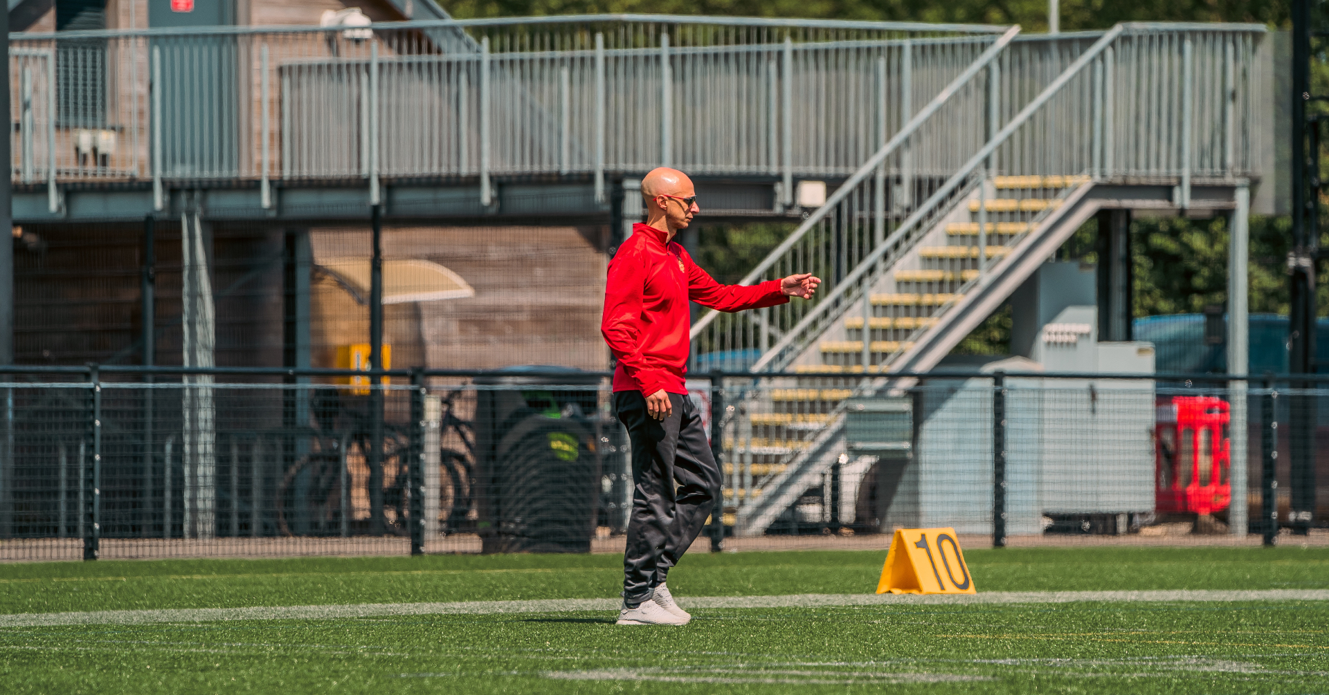 Rikki Lear on the training field